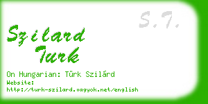 szilard turk business card
